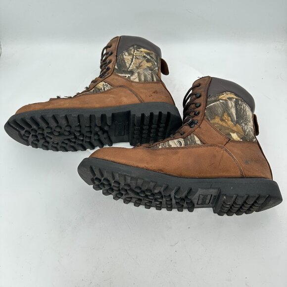 Guide Gear Waterproof Men Size 11 Brown Camouflage Leather Resistant Hiking Boot - Picture 7 of 12